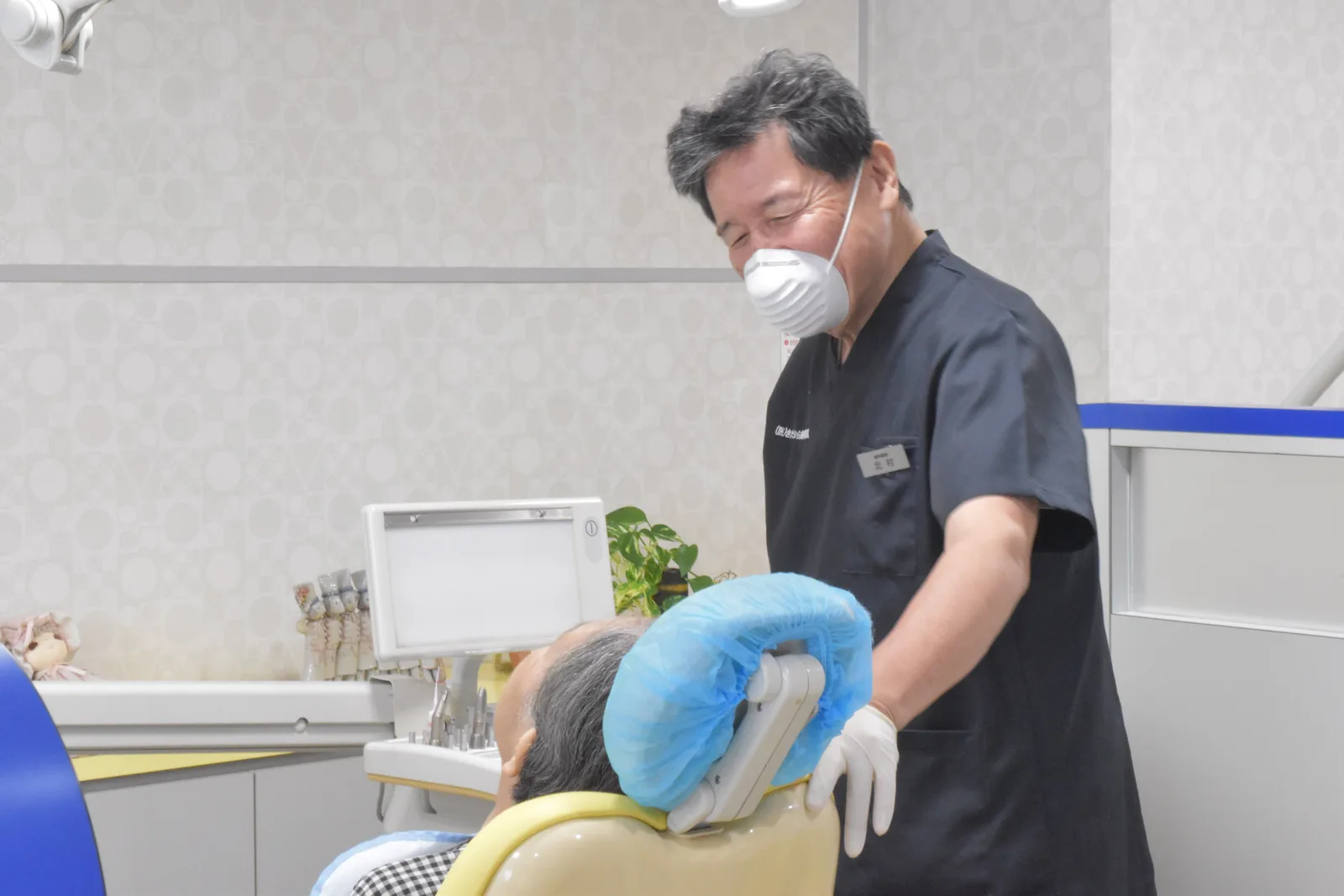 クリーニングを行う様子